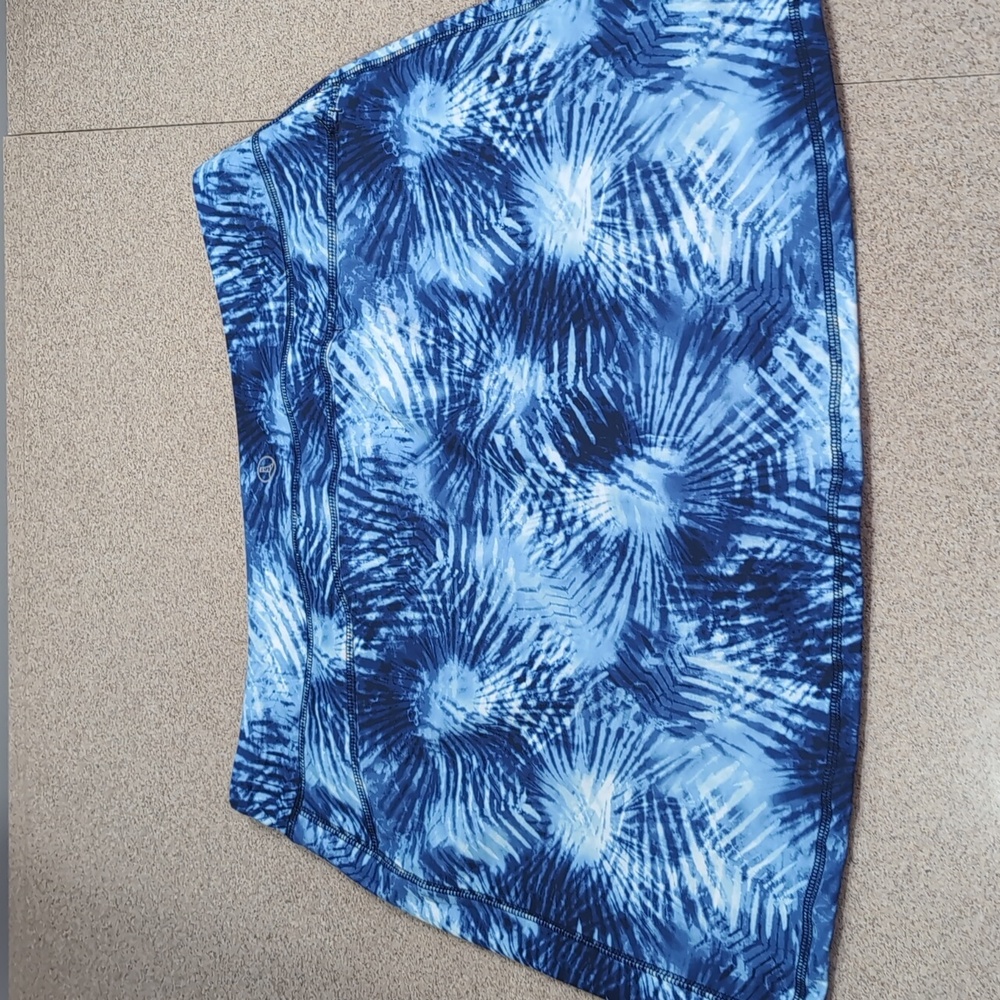 Lands' End Skort, Skirt shorts, tie dye blue, women's large 14-16 - Picture 6 of 9